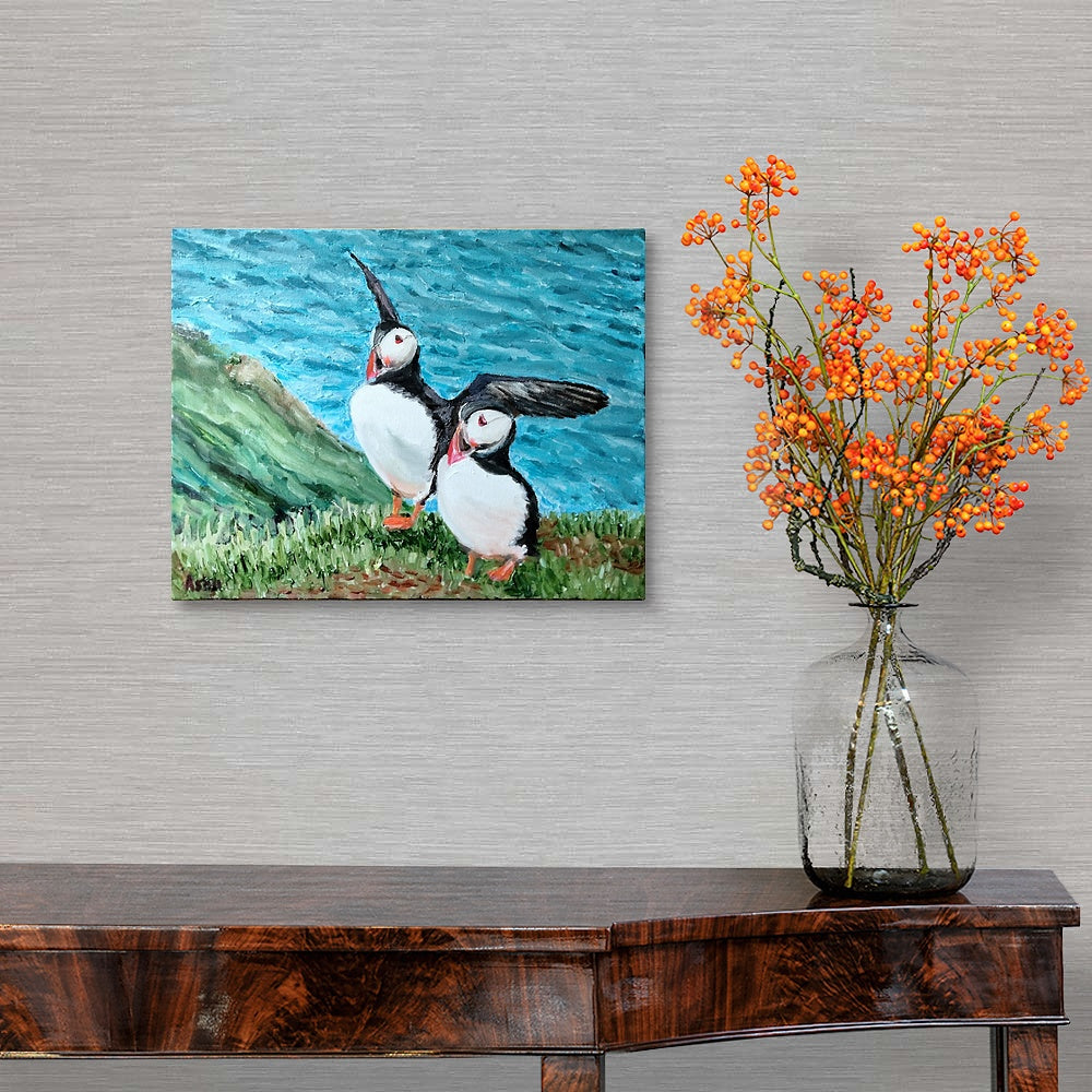 "Pair of Puffins"