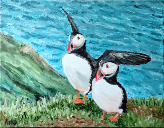 "Pair of Puffins"