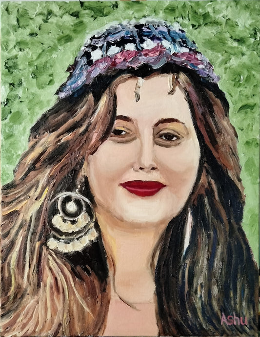 Painting of Mahsa Amini, the Iranian woman who died under suspicious circumstances in Tehran in September 2022