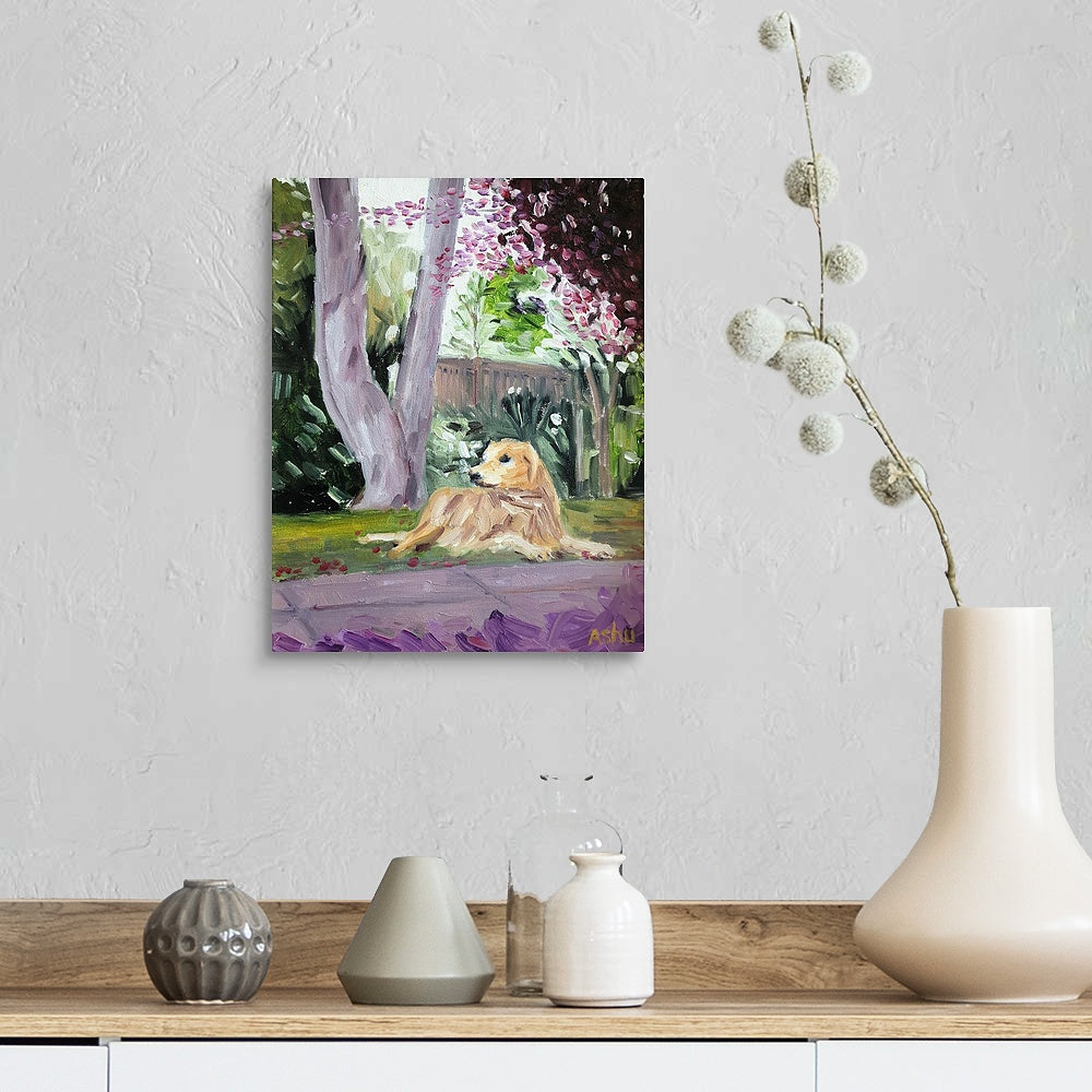 "Dog under the Tree"