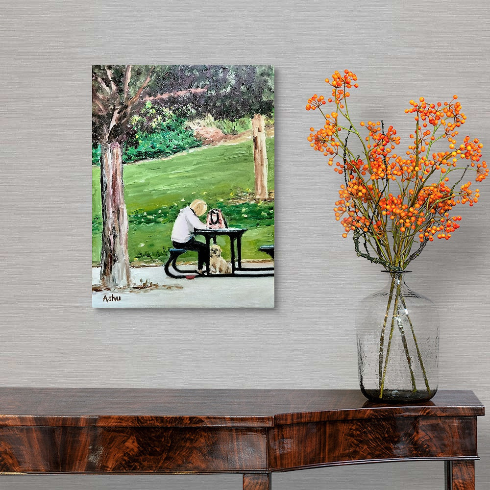 "Lady with her Dog in the Park"