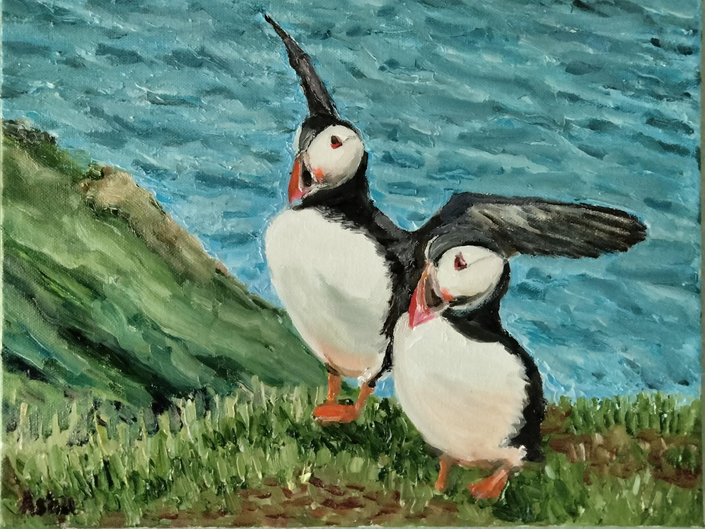 "Pair of Puffins"