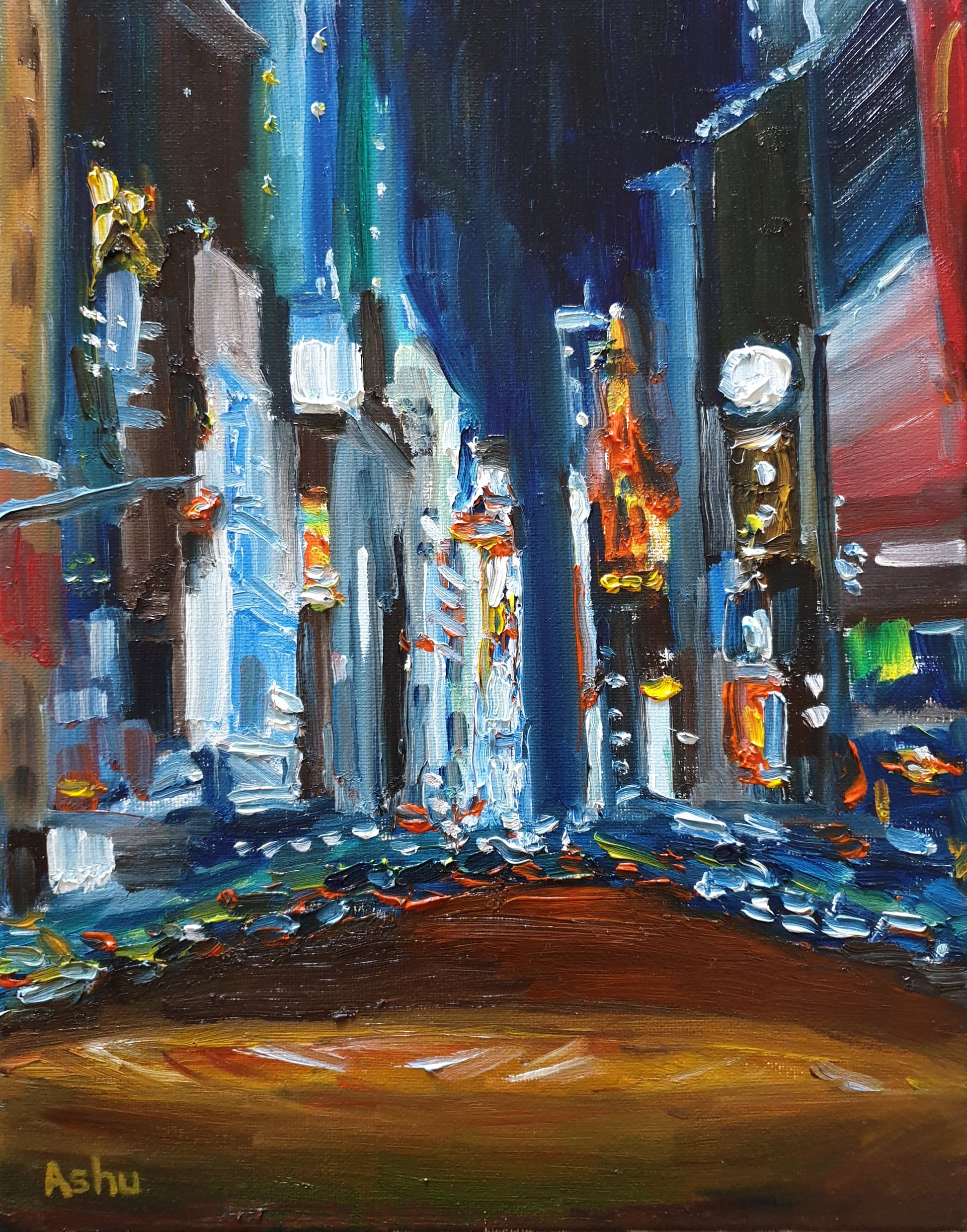 #Midnight Ride in Times Square - Ashu's Art